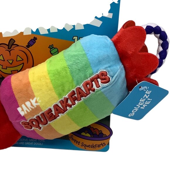 Bark Squeakfarts Rainbow Dog Toy Small/Medium Breed Interactive Plush 10" NEW - Picture 5 of 8